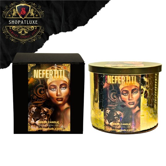 NEFERTITI -EGYPTIAN MUSK- 3 WICK CANDLE - Picture 5 of 6
